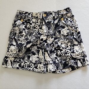 Ralph Lauren Blue & White Paisley Print Bermuda Shorts Size 8